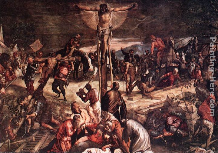 Crucifixion [detail 1] painting - Jacopo Robusti Tintoretto Crucifixion [detail 1] art painting